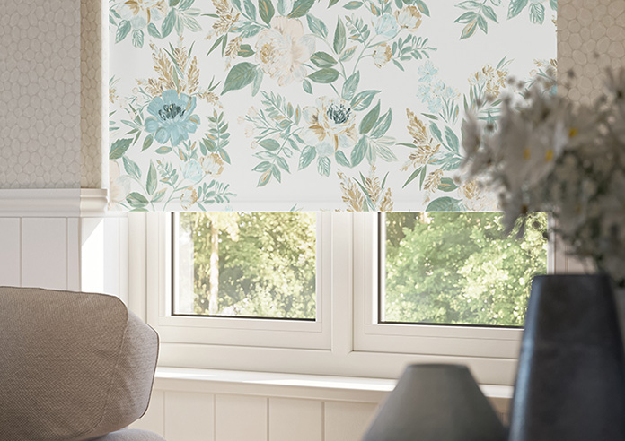 Vintage Rose, Powder Green - Twist&Fit Roller Blind - Image 5
